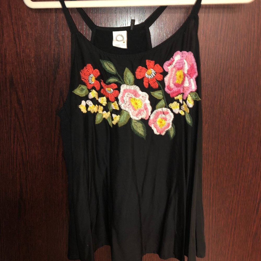 Anthropologie floral tank